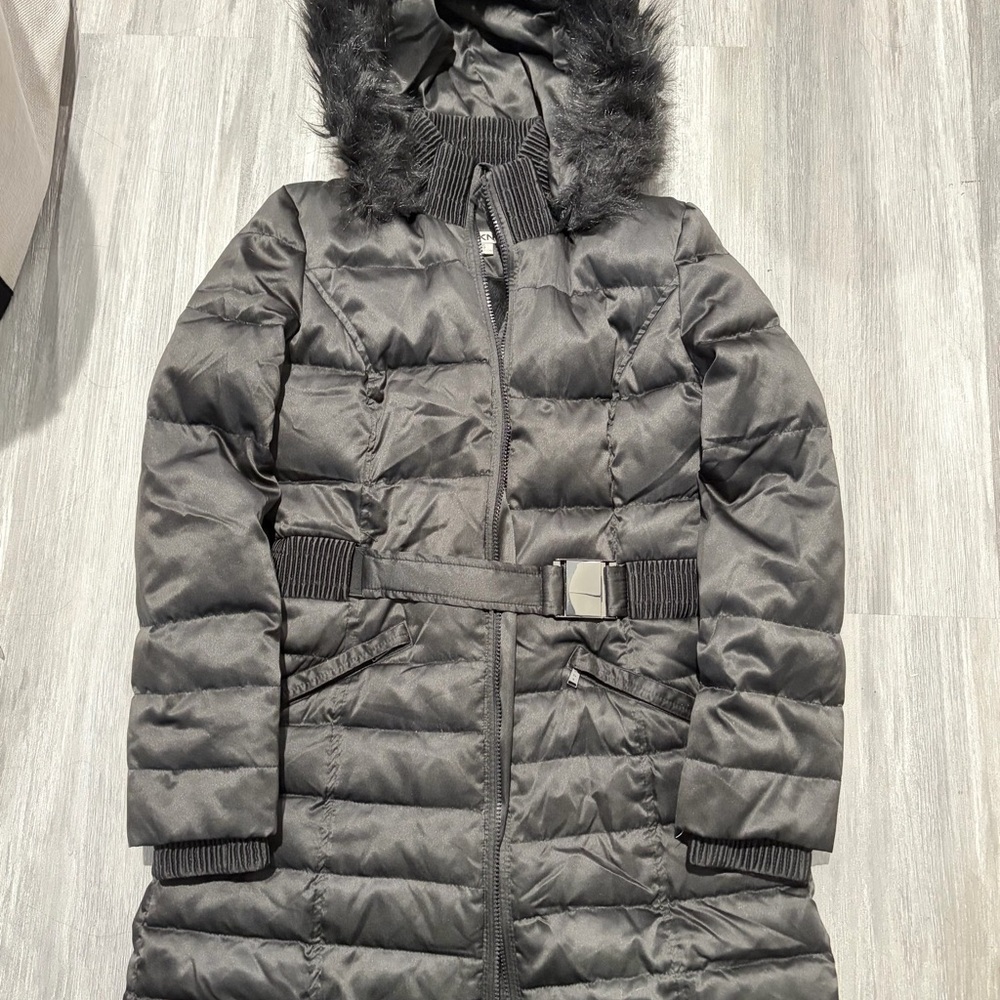Warm dkny long puffer coat